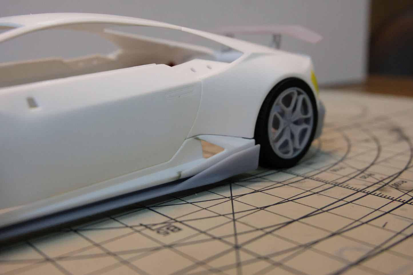 Lamborghini Huracan LP610-4 Vorsteiner bodykit for Aoshima modelkit