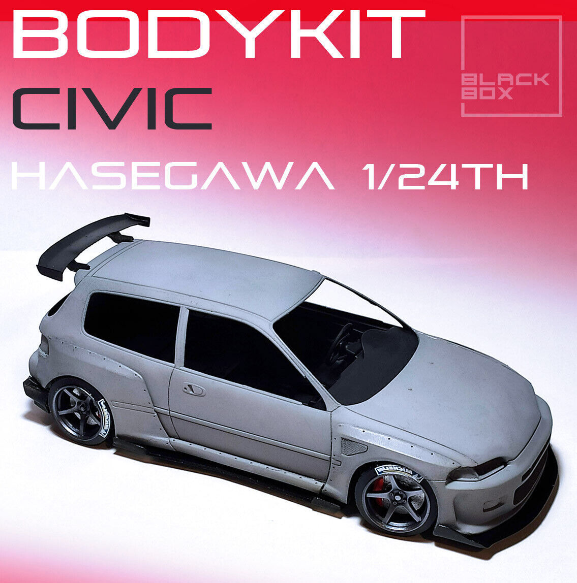 Honda Civic EG6 Pandem Widebody resin kit with wheels for Hasegawa