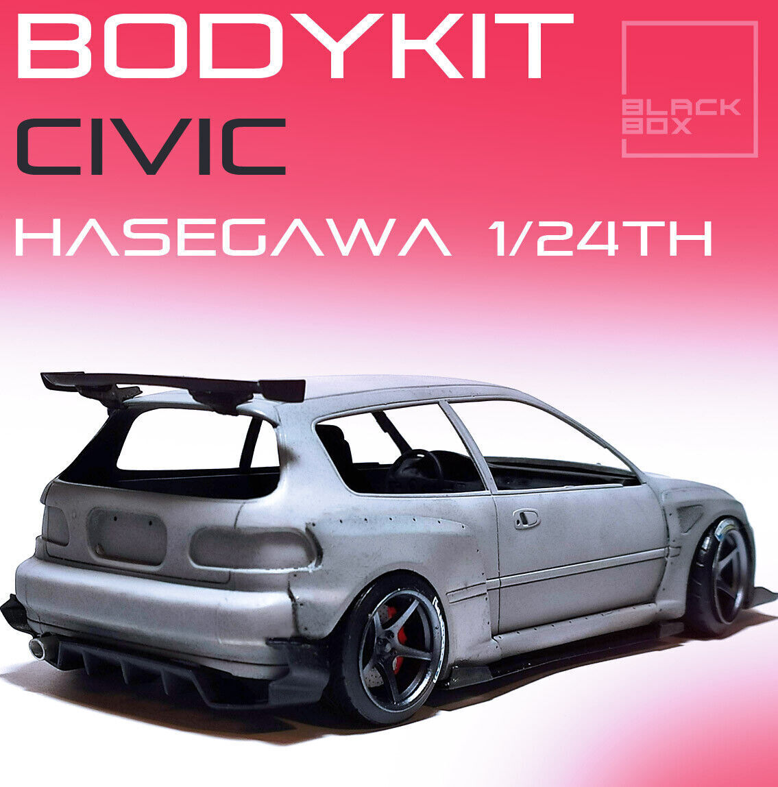 Honda Civic EG6 Pandem Widebody resin kit with wheels for Hasegawa