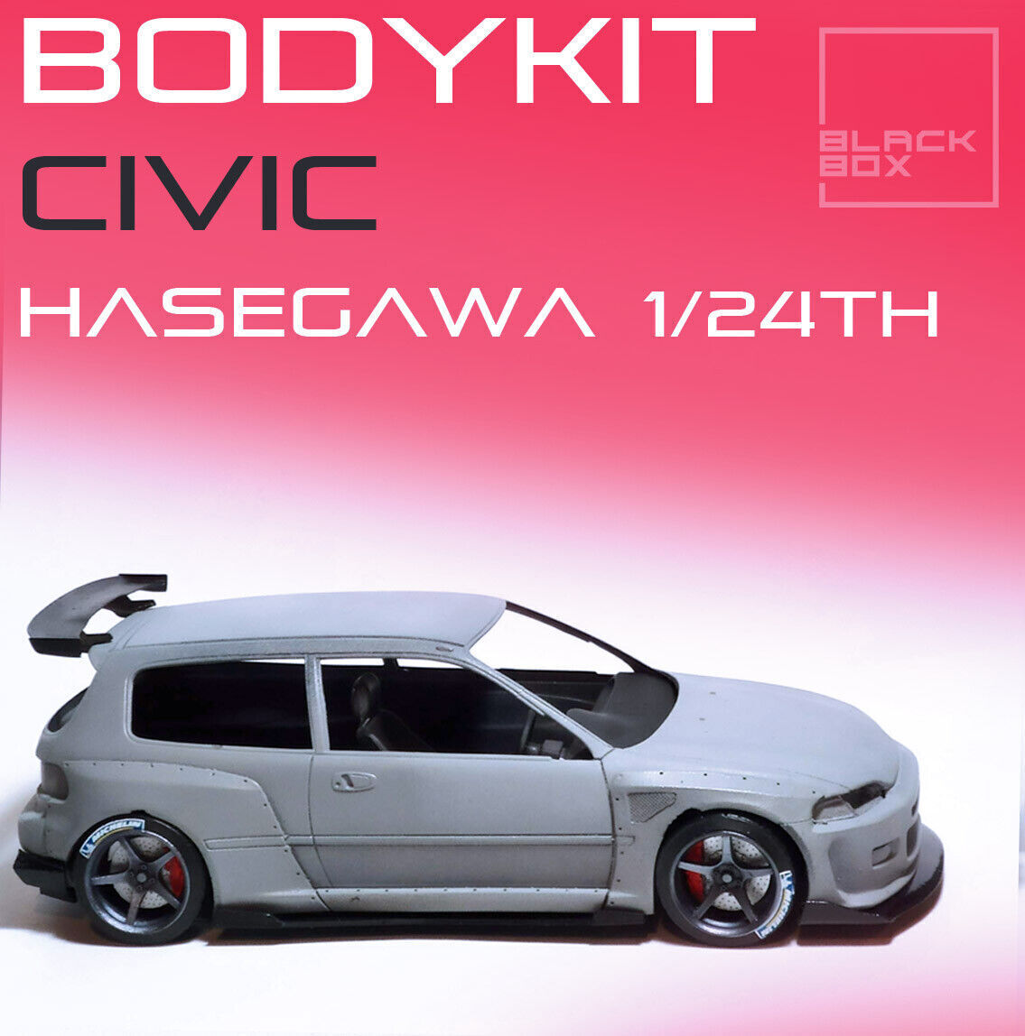 Honda Civic EG6 Pandem Widebody resin kit with wheels for Hasegawa