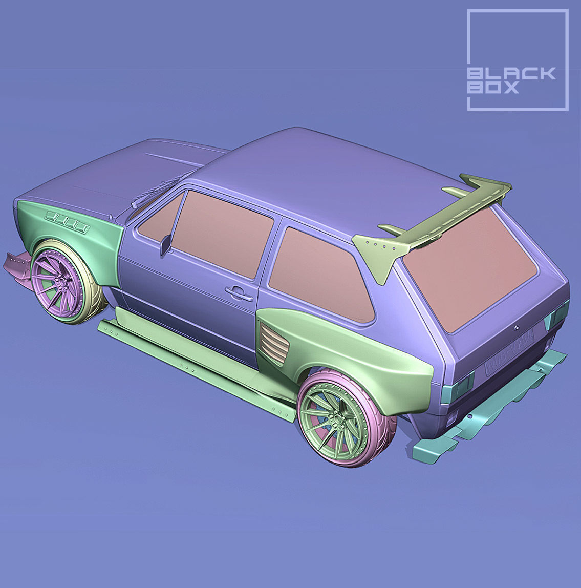 Volkswagen Golf MK1 Widebody kit Resin scale model cars for Revell