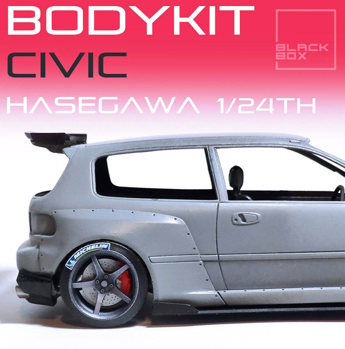 Honda Civic EG6 Pandem Widebody resin kit with wheels for Hasegawa