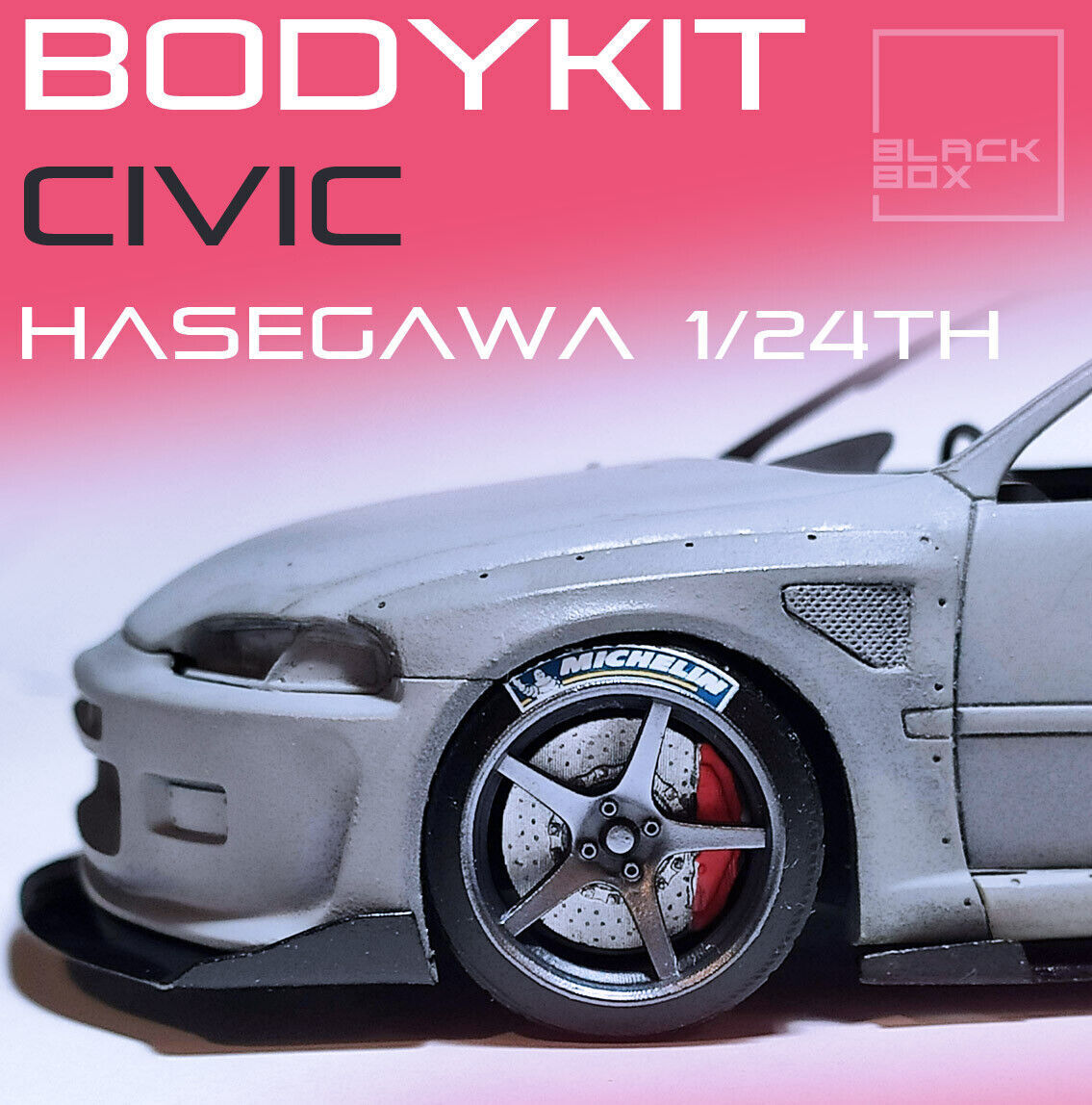 Honda Civic EG6 Pandem Widebody resin kit with wheels for Hasegawa