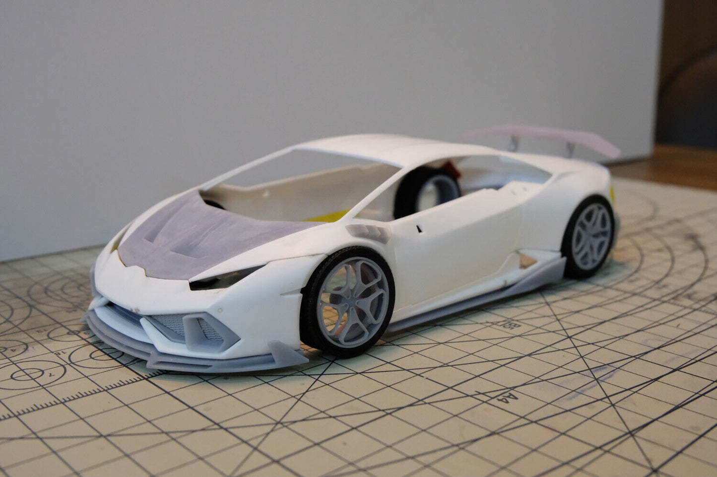 Lamborghini Huracan LP610-4 Vorsteiner bodykit for Aoshima modelkit