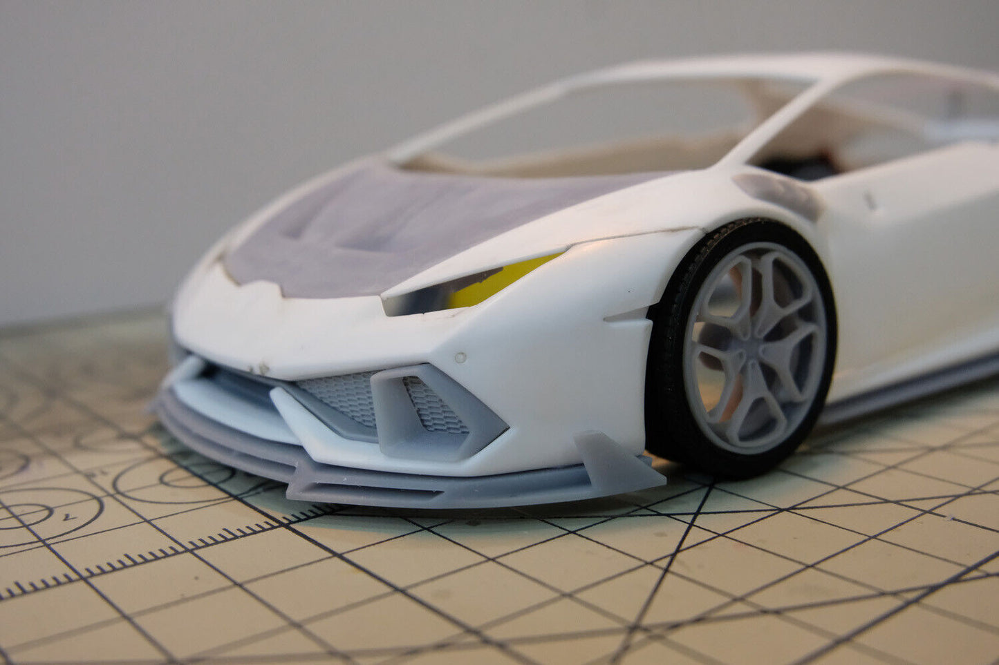 Lamborghini Huracan LP610-4 Vorsteiner bodykit for Aoshima modelkit