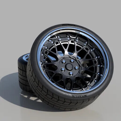 Rotiform LVS-M 20" with Michelin Tires | 3d print, Resin, Rotiform, scale model, wheel | Speedstar Models