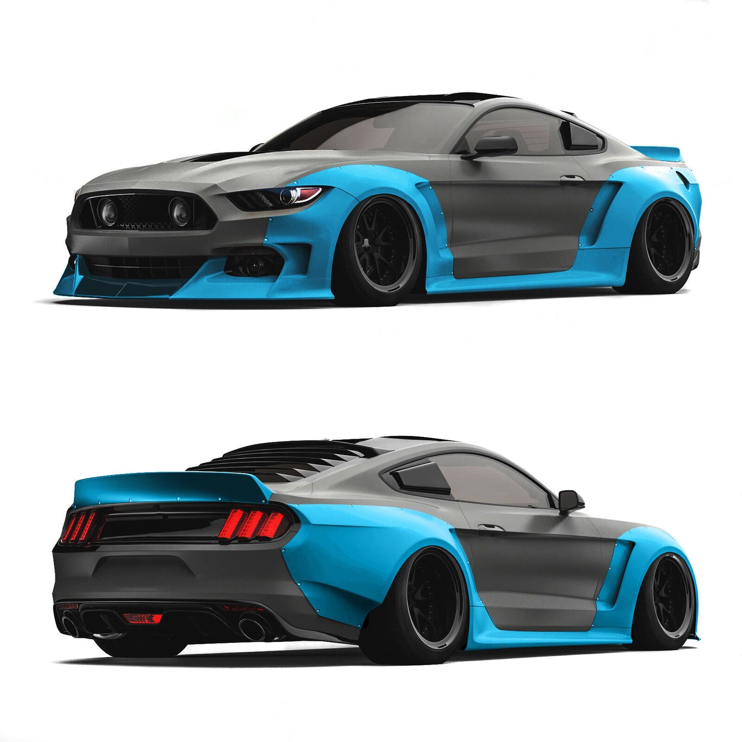 Ford Mustang 2015-17 S550 Widebody kit with wheels