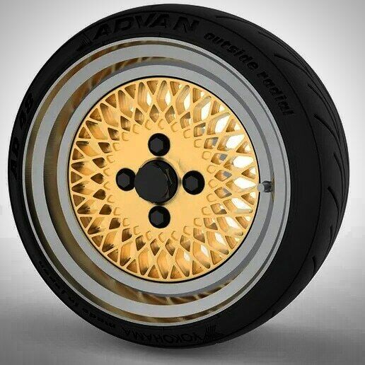 Enkei 92 Classic Mesh wheel with Advan Tires | 3d print, Bbs, Resin, scale model, wheel | My Store